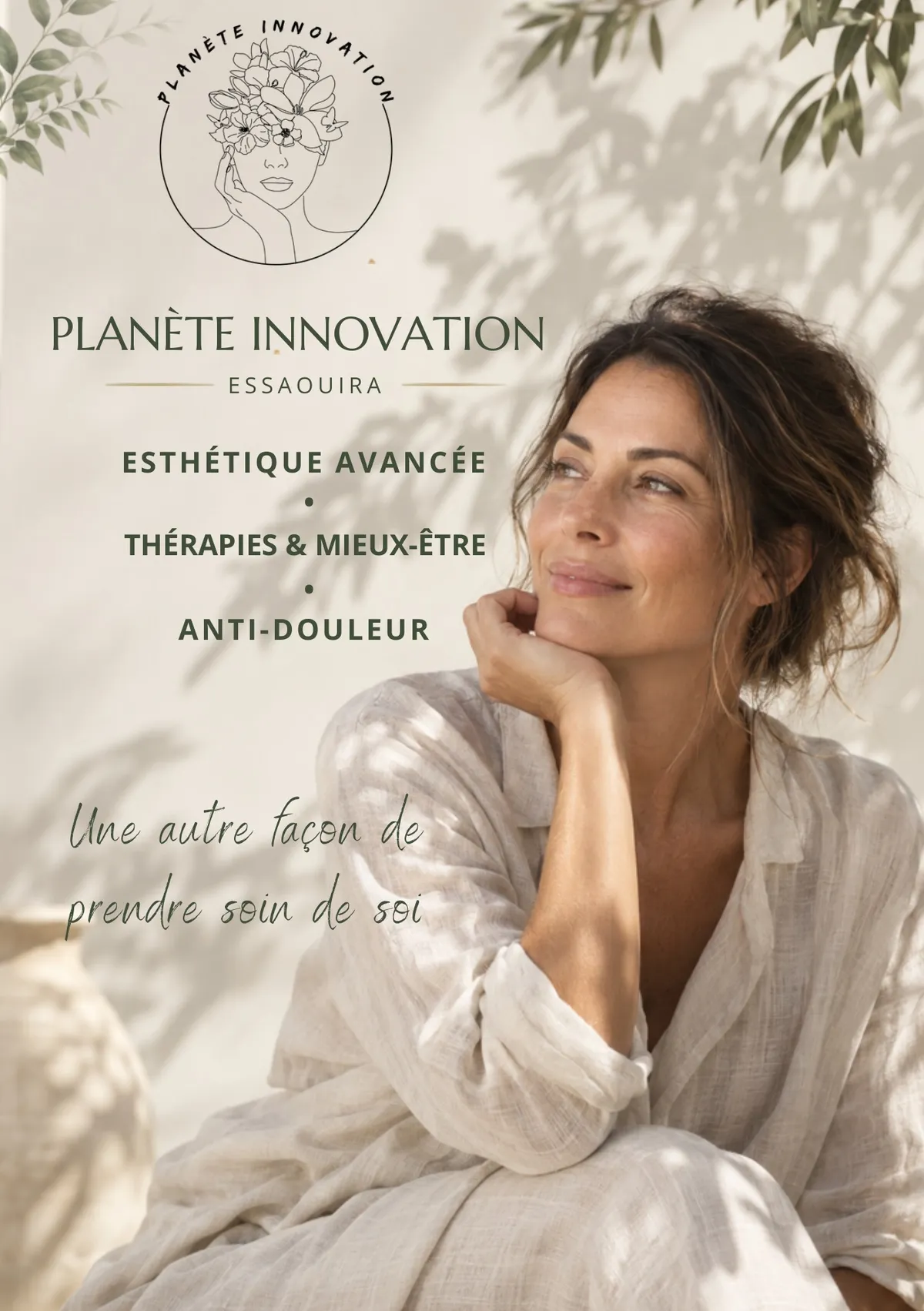 Couverture : Planète Innovation, Essaouira. Esthétique avancée, thérapies & mieux-être, anti-douleur. Une autre façon de prendre soin de soi.