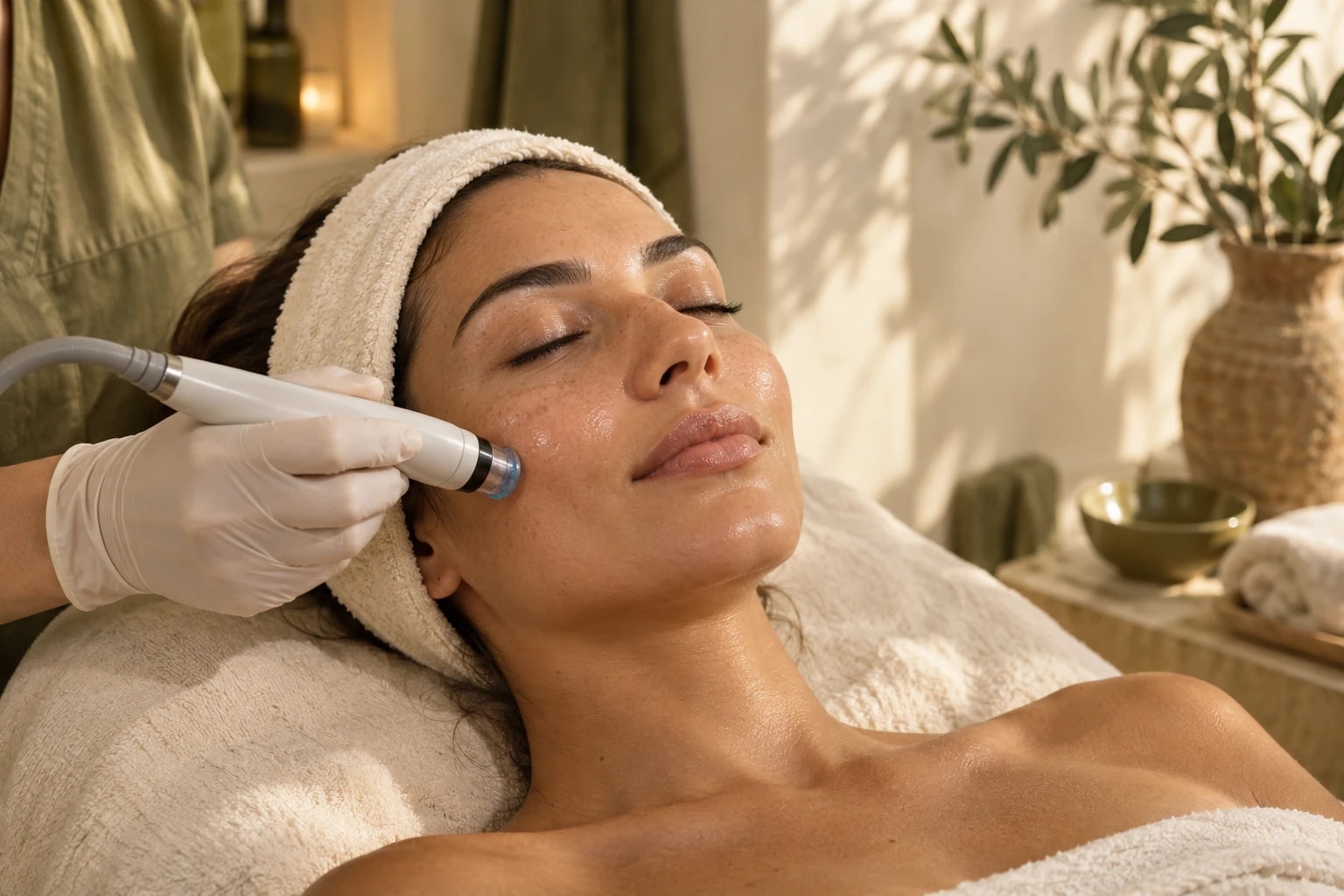 Soin du visage hydratant, peau lumineuse